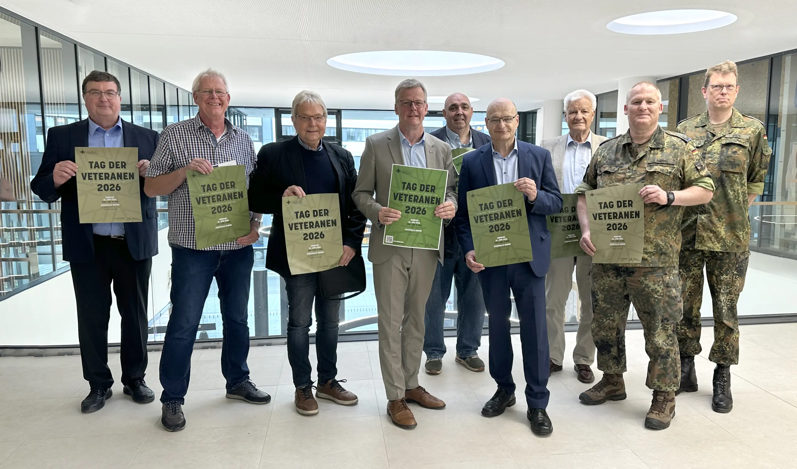 Veteranentag 2026 in Rheine: Am 21. Juni erwarten Besucher Informationen, Gespräche und Diskussionen zu Veteranen, Bundeswehr und Katastrophenschutz.
