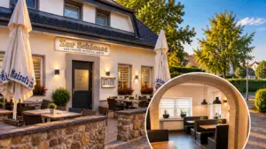 Gaststätte Zur Schleuse Bevergern mit Außenterrasse