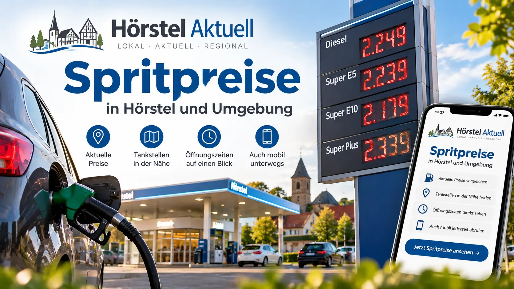 Spritpreise in Hörstel – Tankstelle, Preissäule und Spritpreis-Service von Hörstel Aktuell